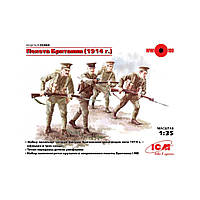 Набор фигурок. Пехота Британии 1914 г. 1/35 ICM 35684