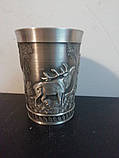 Олов'яна чарка склянку 100 мл Полювання, фото 3