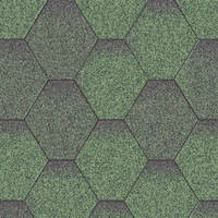 Бітумна черепиця Акваізол Мозаїка. Зелений Мікс