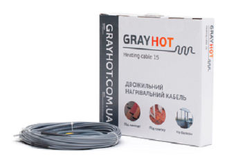 Тепла підлога електричний GRAYHOT 6 м з трубкою для датчика на 0.6 м. кв. підігріву підлоги, нагрівальний