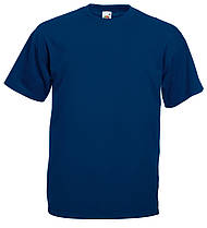 Чоловіча футболка класична 100% бавовна 61-036-0 Шовкографія, S, Без малюнків і написів, Темно-синій