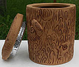 Банка Пень для зберігання чаю (глина), фото 2