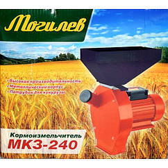 Зернодробілка Мосилів МКЗ-240 (3,5 кВт, 240 кг/год, Збільшений бункер)
