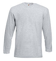 Мужская футболка длинный рукав 100% хлопок 61-038-0 Шелкография, Серо-лиловый, L