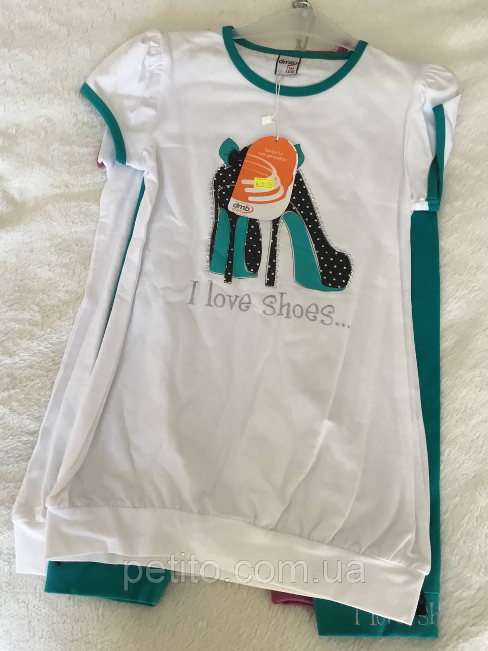 Модный костюм для девочки с туникой и лосиной, фото 1