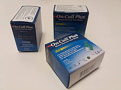 Тест-смужки ON call plus 3х50 (2х25шт+код.порт) Термін 11.2026 р.