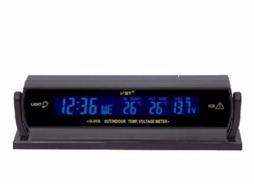 Годинник в автомобіль VST 7013V календар, секундомір, таймер 