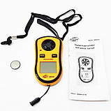 Цифровий анемометр Benetech GM8908 вимір швидкість потоку вітру, повітря, фото 2