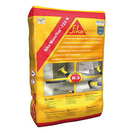 Шпаклівка і вирівнюючий розчин для бетонних поверхонь Sika MonoTop -723 N 25 кг., фото 2