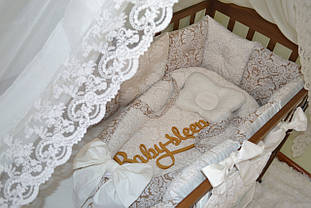 Гніздічко «Дамаск» з ручками та знімним матрациком на блискавці Baby-Sleep