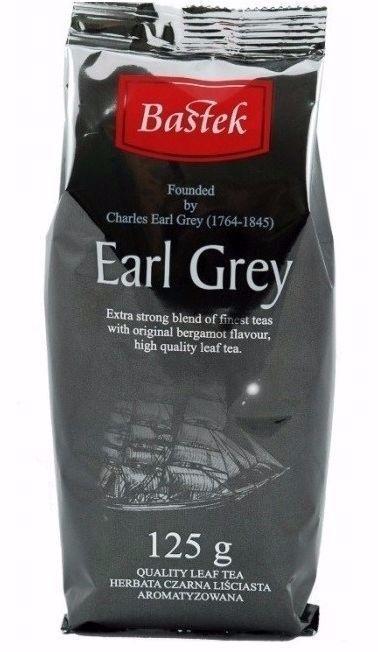 Чай чорний листовий Bastek Earl Grey з бергамотом, 125 г