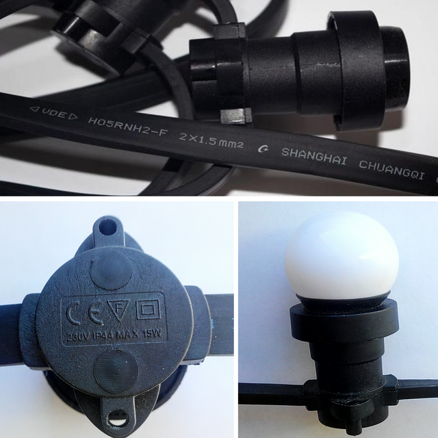 Ретро гірлянда Белт лайт з ламп Е27 вулична фото Гірлянди з лампочок, вулична.