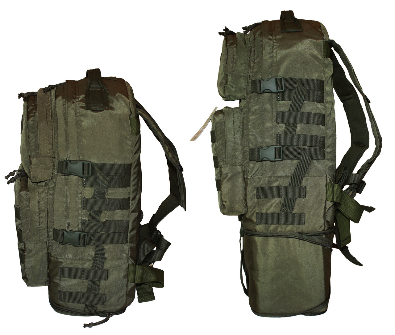 Тактический туристический супер-крепкий рюкзак трансформер 40-60 литров афган. - фото 4 - id-p496843572