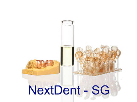 Фотополімерна смола SG (Surgical Guide) NextDent, оранжевa напівпрозорa, 1кг, фото 3