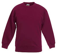 Детский классический пуловер 62-041-0 Бордовый, 5-6