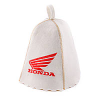Банная шапка Luxyart "Honda", натуральный войлок, белый (LA-185)