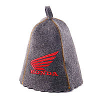 Банная шапка Luxyart "Honda", натуральный войлок, серый (LA-250)