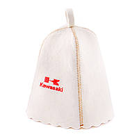 Банная шапка Luxyart "Kawasaki", натуральный войлок, белая (LA-443)