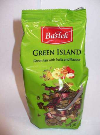 Чай зелений зі шматочками фруктів листовий Bastek Green Island 100g