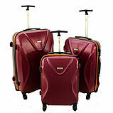 Чемодан дорожній брендовий ультралегкий RGL 750 середній бордовий, фото 3