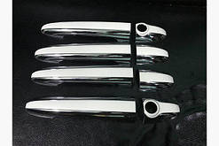 Хром накладки на ручки зі смужкою (4 шт., пласт) — Volkswagen Crafter 2006-2017 рр. (Фольксваген Крафтер)