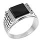 Перстень срібний чоловічий із чорним оніксом, фото 7