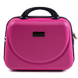 Кейс , саквояж , косметичка , сумочка ручна кладь на чемодан Wings 0912 , розовий, фото 2