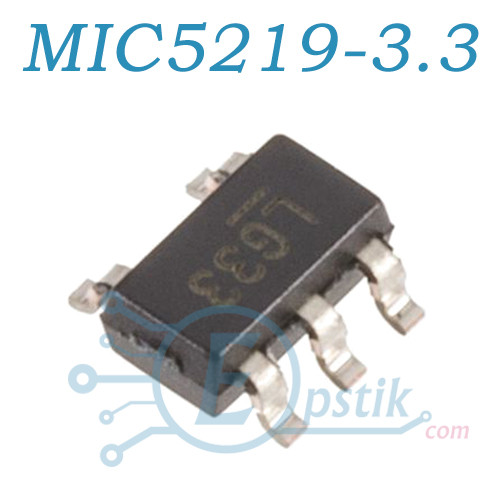 MIC5219-3.3 (LG33) стабілізатор напруги 2.5В до 12В 3.3В 500мА SOT23-5