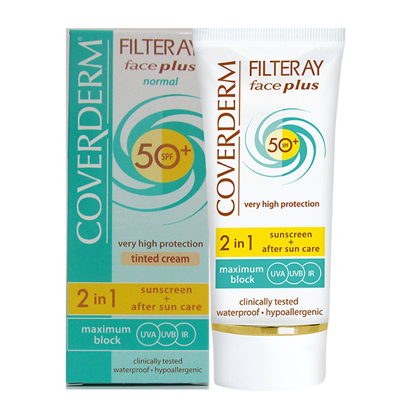 Coverderm FILTERAY Face plus SPF50+ Normal Солоцезахисний крем для обличчя для нормальної шкіри