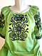 Сорочка вишиванка "Мілана" зелена, фото 2