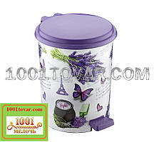 Відро педальне, з малюнком "Paris (Париж), 17 л., Еlif Plastik (Еліф пластик)