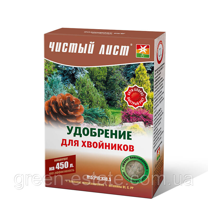 Удобрение для хвойников "Чистый лист", 300 г - фото 1 - id-p492453121