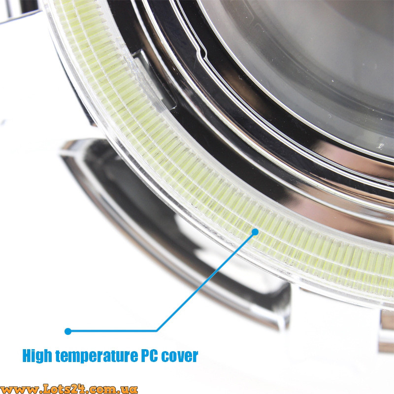Ангельские глазки COB LED 100мм красные на фары БМВ ВАЗ Мазда Форд Шевроле Киа Ниссан Опель УАЗ Рено Шкода BMW - фото 7 - id-p580428407