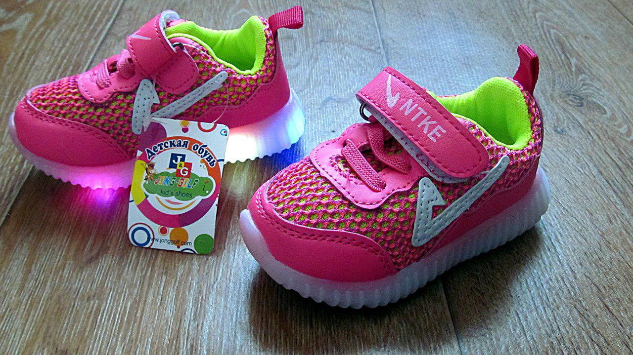 Кросівки, що світяться, для дівчинки Jong Golf. 22 роз.