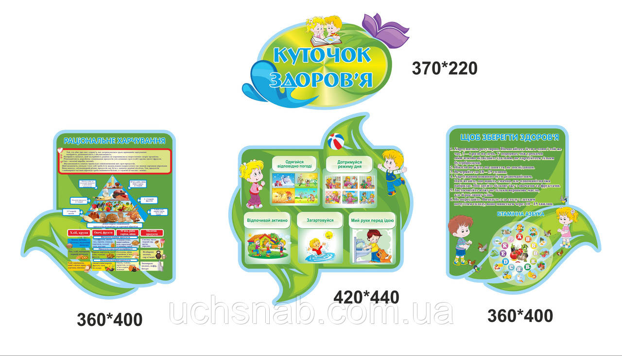 Комплект стендів  Куточок здоров`я, фото 1