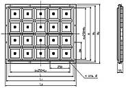 Панель для плоской установки фильтров ячейковых Фя УС39А.00.000 (1х2) 522х1044х50(32) серия 5.904-25