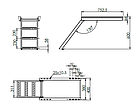 Драбина для фургона 3 сходинки Takler, 750*400 мм (цинк) Італія, фото 2