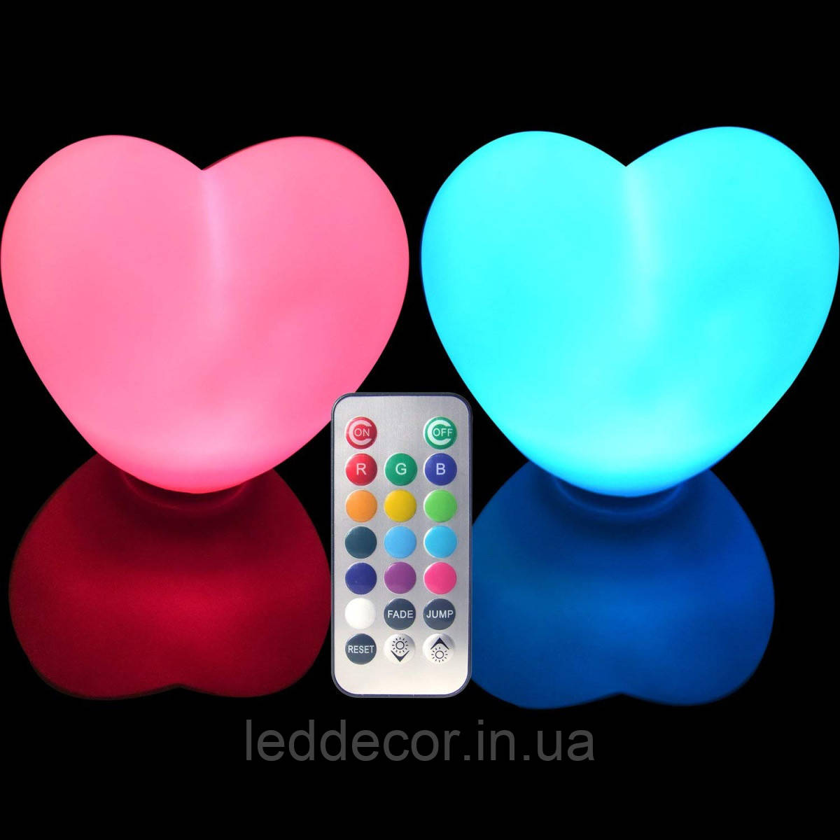 Набір водонепроникних світлодіодних світильників HEART87W на батарейках з пультом ДУ