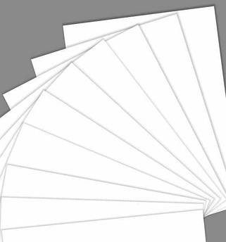 Набір білого картону А4, 10 аркушів, Канц Маркет