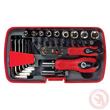 Викрутка з набором інструмента 35 од., пластиковий футляр. INTERTOOL VT-1035