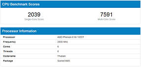 Процесор AMD Phenom II X6 (six core) 1055T 95w 2.8-3.3GHz, фото 4