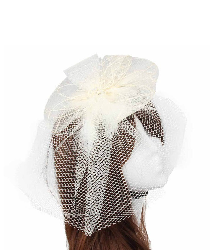 Свадебная шляпка с вуалью А-1030 - фото 1 - id-p733444395