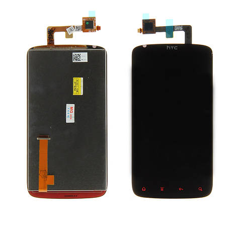 Дисплей HTC Z715е Sensation XL з чорним тачскріном, фото 1