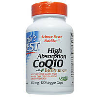 Коэнзим Q10, Doctor's Best, Биоперин, 100 мг, 120 капсул