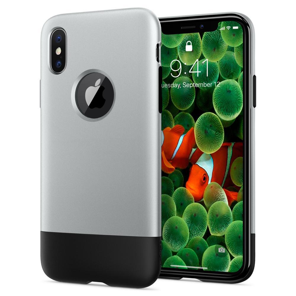 Чохол Spigen для iPhone X Classic One, Gray+Black (057CS23345), фото 1