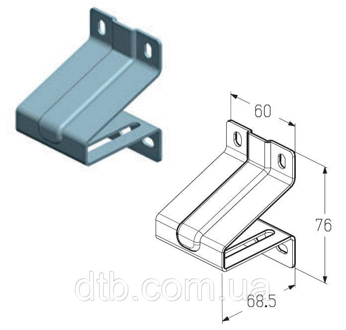 Кронштейн роликовый верхний RBI-40.127 для ворот секционных Alutech ...
