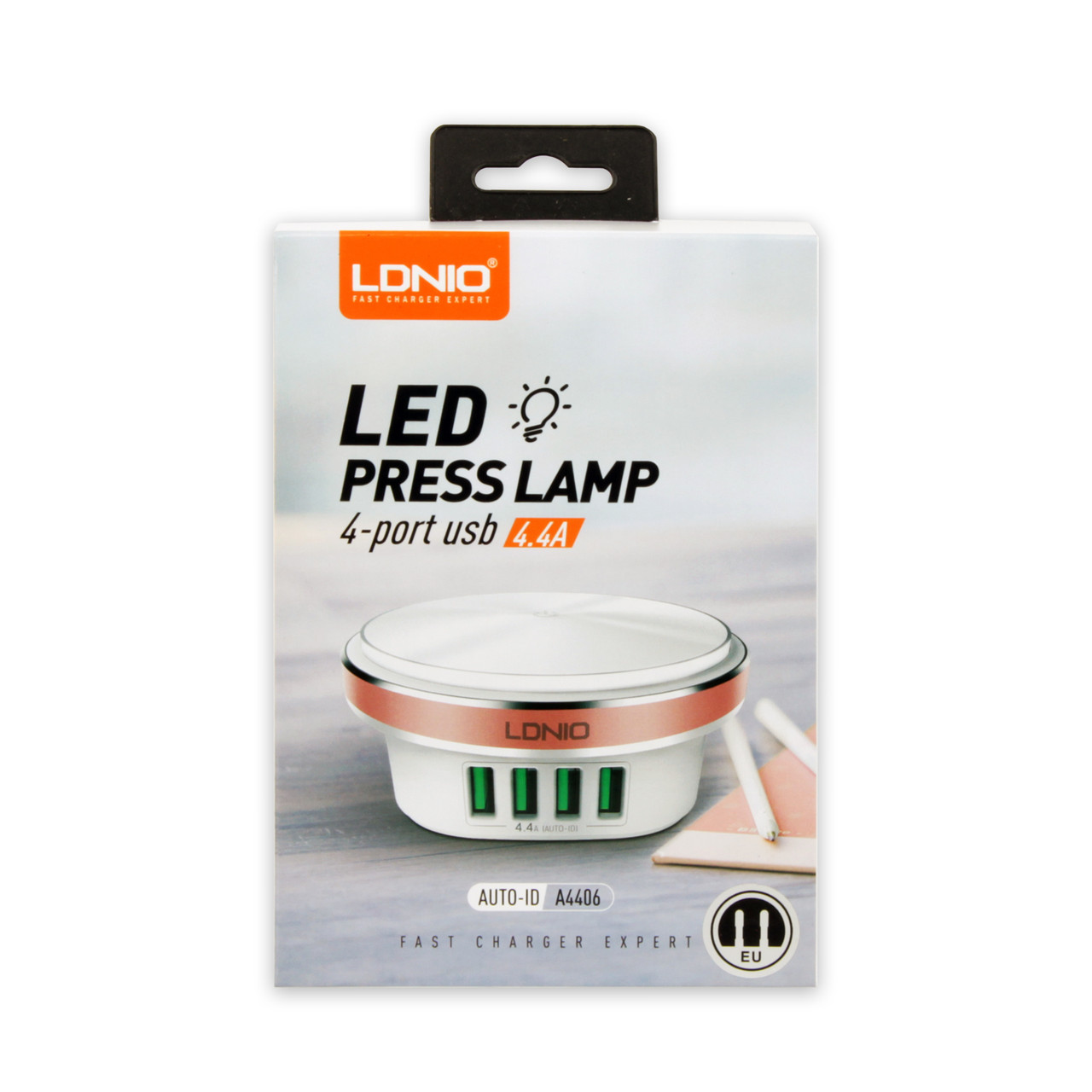 Зарядний пристрій USB LDNIO A4406 Led Touch 4 Ports