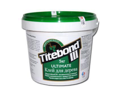 Клей столярний водостійкий Titebond® III Ultimate D4, банка 5 кг., фото 1