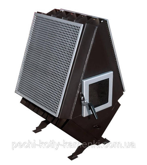Піч для дому Turbina-500 LuxTerm зі склом і кожухом (сталь 3 мм)