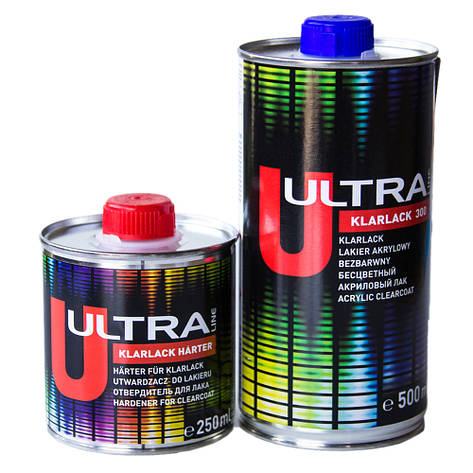 Автомобільний акриловий Лак Novol ULTRA LINE 2+1 комплект з затверджувачем 0,5 л + 0,25 л, фото 1